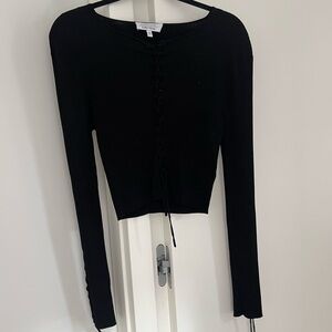 & other stories ribbed cropped top